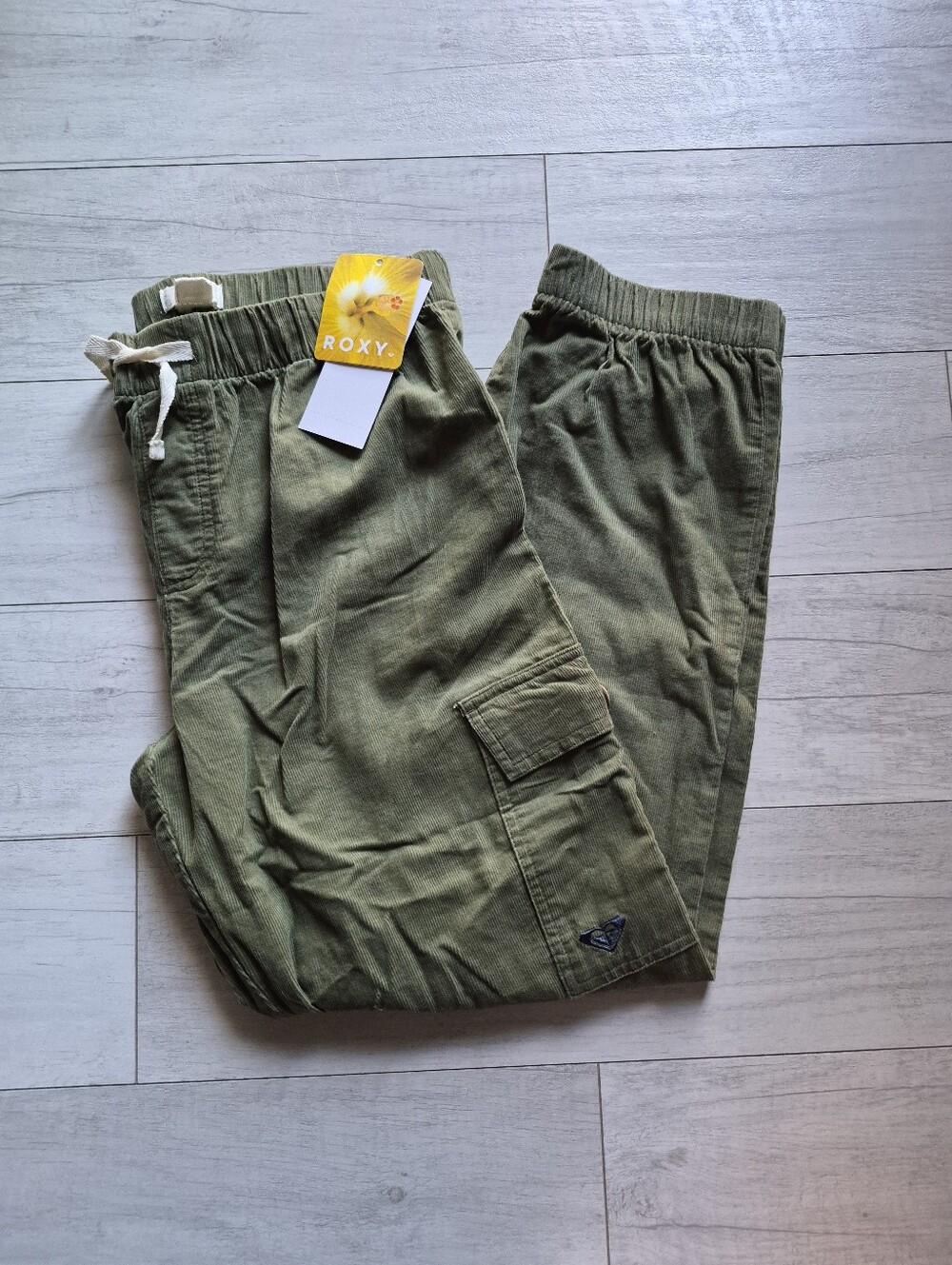 ROXY NEW Gils Beach Cargo Corduroy Pants